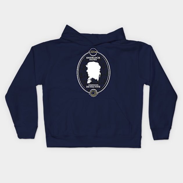 Sherlock Holmes Kids Hoodie by BrayInk